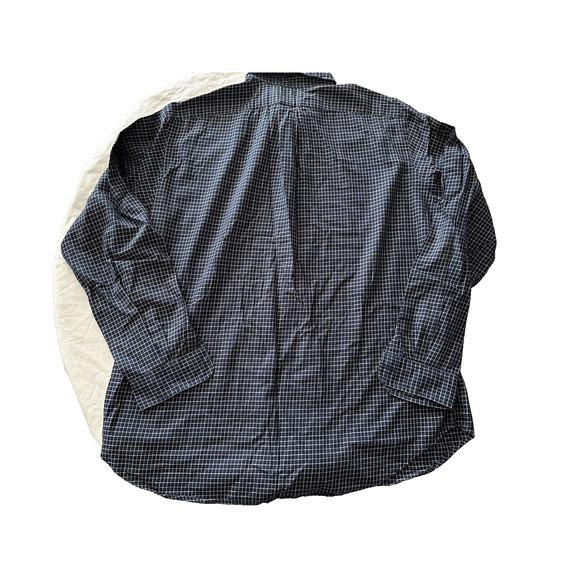 Ralph Lauren Classic Fit XL Button Up Check Navy Blue Light BluePony Long Sleeve - Picture 11 of 11
